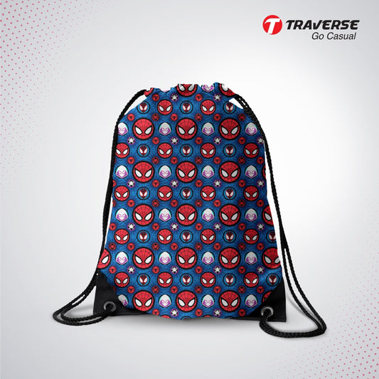Spider Man Digitally Printed Drawstring Bag