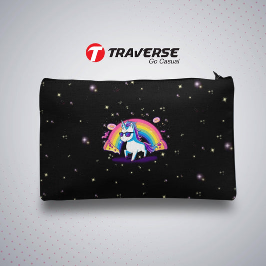 Unicorn Pencil Pouch Digitally Printed on Fabric by Traverse