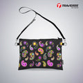 Girl Floral Pouch - (Digitally printed on Cloth) With Shoulder Strap.