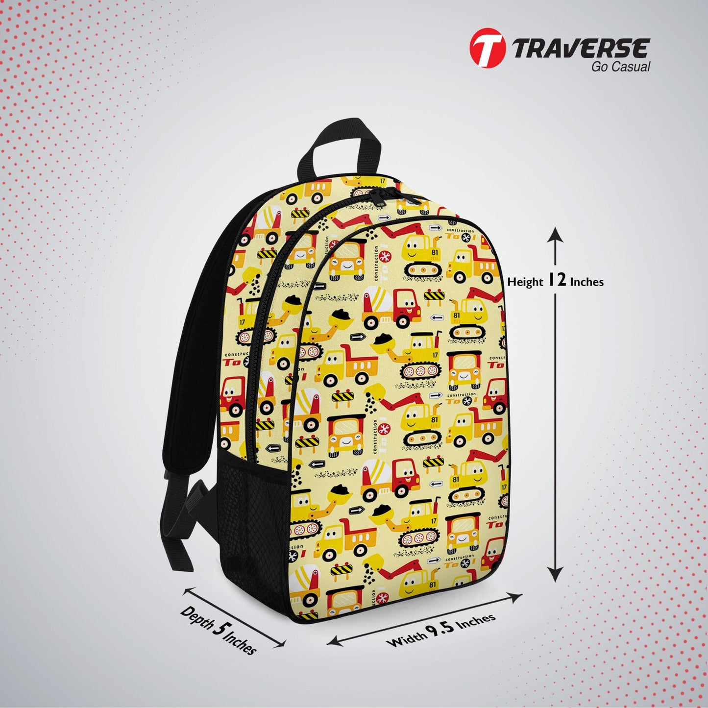 Kids Bag- Cars , Backpack for Kindergarten (KG), Pre-school classes. Allover printed