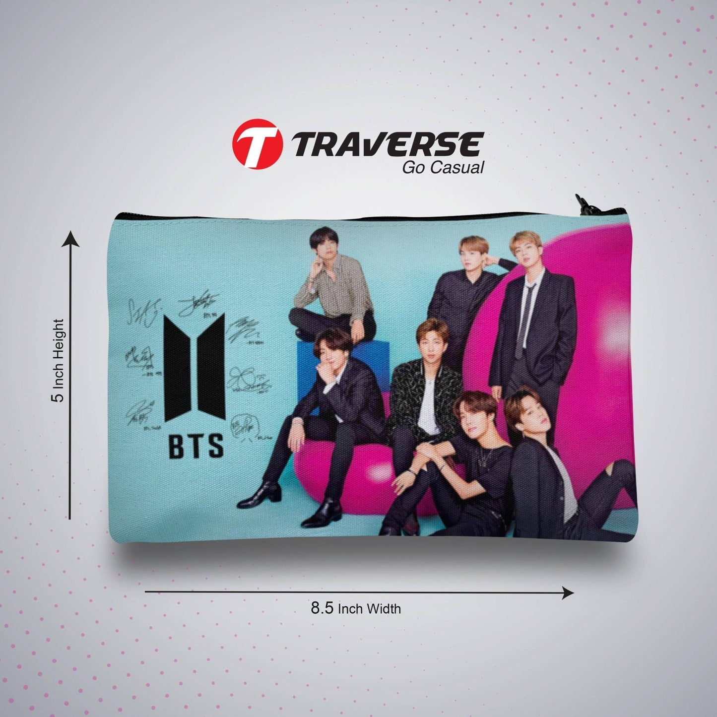BTS Pencil / Pen  Pouch   (Digitally printed on Cloth)