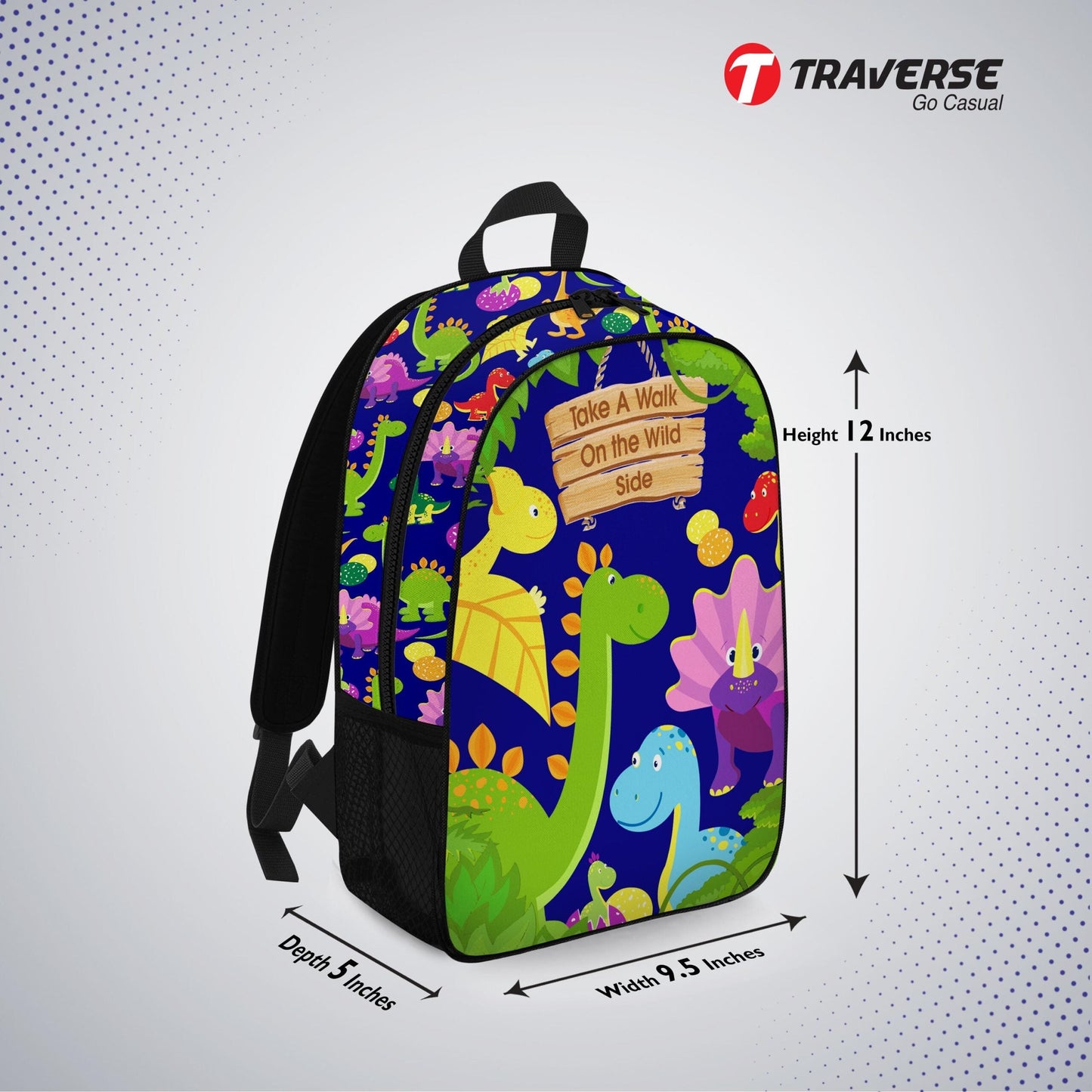 Kids Bag- Wild Jungle , Backpack for Kindergarten (KG), Pre-school classes. Allover printed