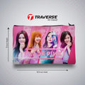 Black Pink Pencil Pouch (Digitally printed on Cloth)