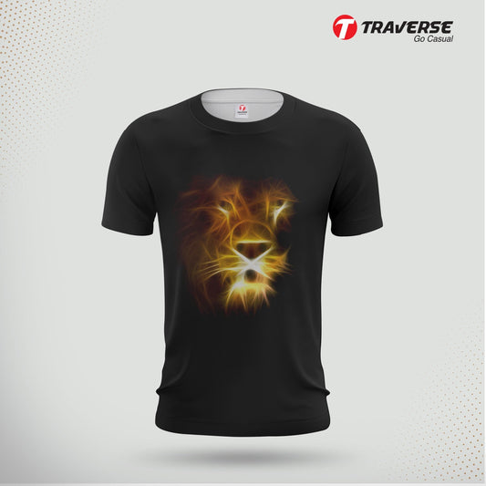 Traverse 3D Printed Lion T-Shirt for Men