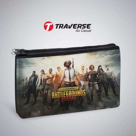 2 Zipper- PUBG Pencil Pouch  (Digitally Printed On Both Side) By Traverse