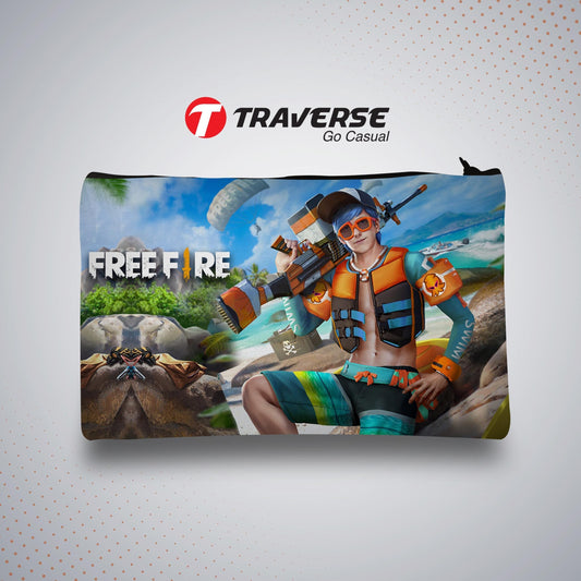 Free Fire Pencil Pouch (Digitally printed on Cloth)