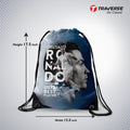 Ronaldo Drawstring Bag with Quality strings- Digitally printed by Traverse on strong polyester fabric