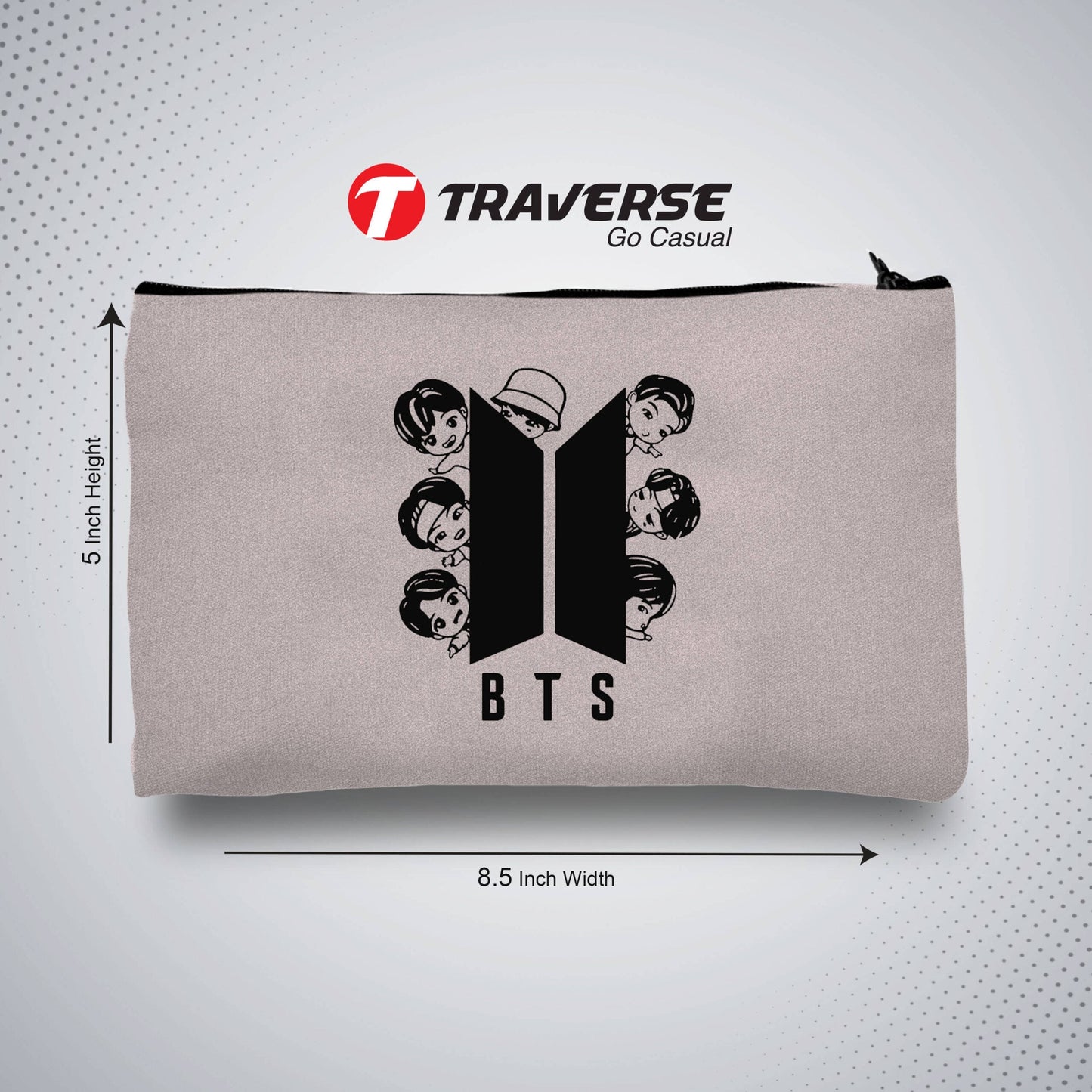 BTS Pencil Pouch - Best Quality KPOP pencil case (Digitally Printed on Fabric by Traverse)