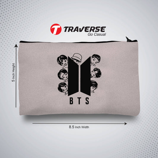 BTS Pencil Pouch - Best Quality KPOP pencil case (Digitally Printed on Fabric by Traverse)