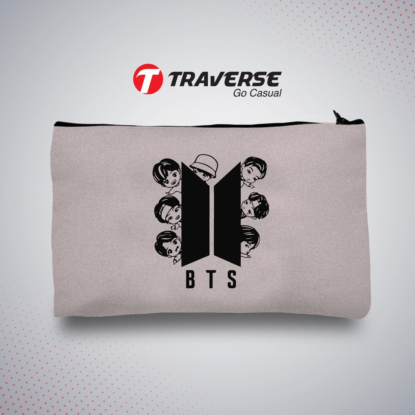 BTS Pencil Pouch - Best Quality KPOP pencil case (Digitally Printed on Fabric by Traverse)