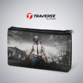 2 Zipper-PUBG Printed Pencil Pouch  (Digitally Printed On Both Side) By Traverse