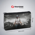 2 Zipper-PUBG Printed Pencil Pouch  (Digitally Printed On Both Side) By Traverse