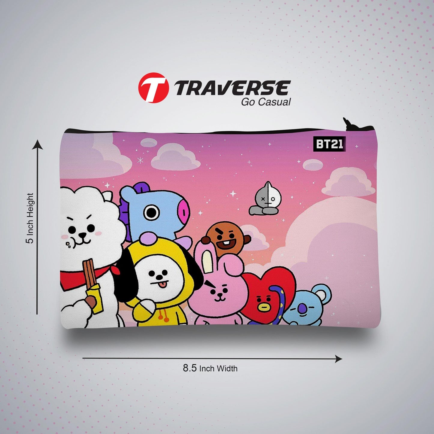 BT-21 Pencil Pouch (Digitally printed on Cloth)