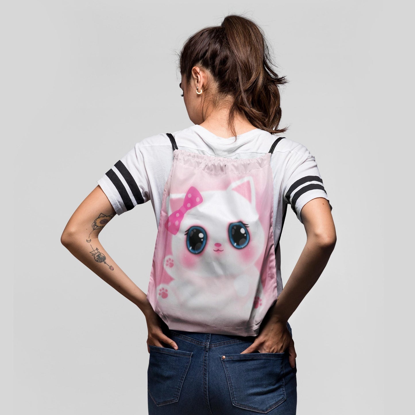 Cute Kitty Drawstring