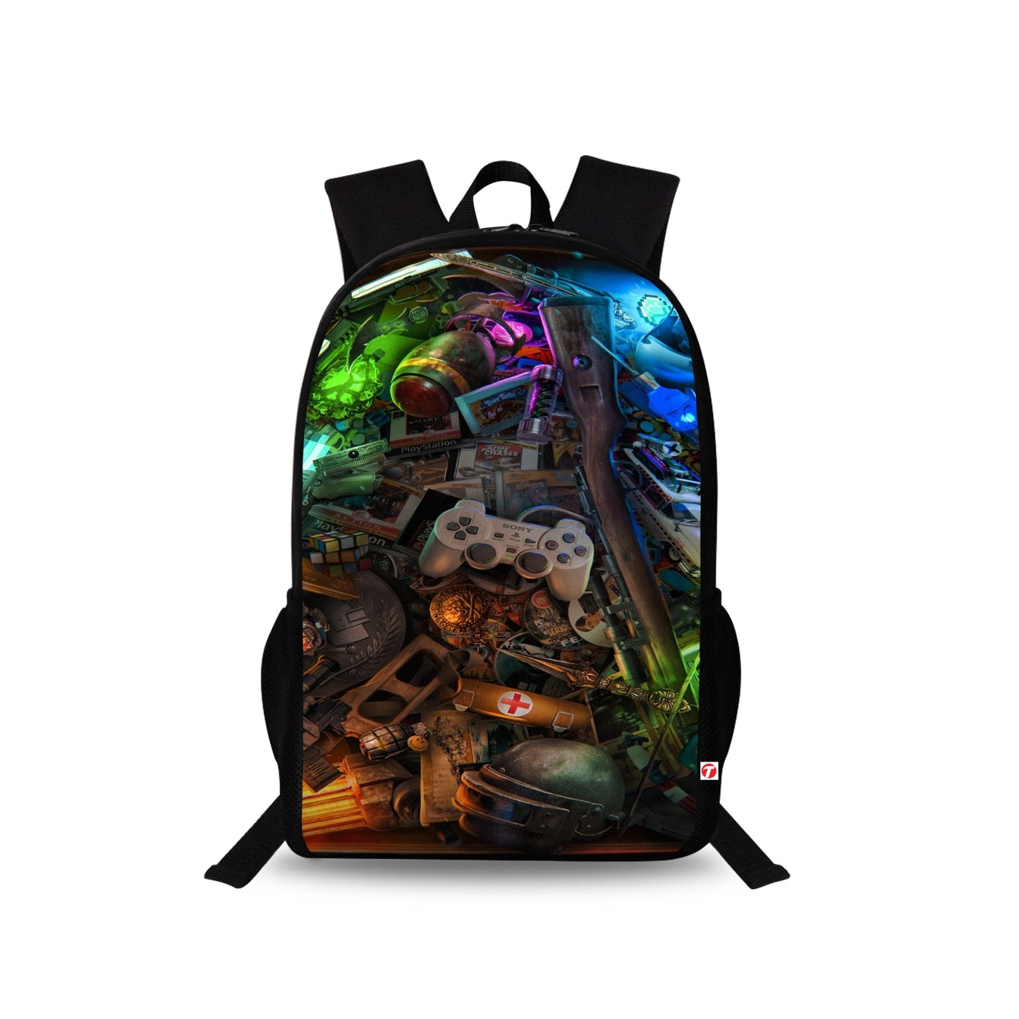 Traverse Gamer Zone Bags For Boys & Girls. Digitally printed on Fabric with latest technology. Dual Compartment large backpack