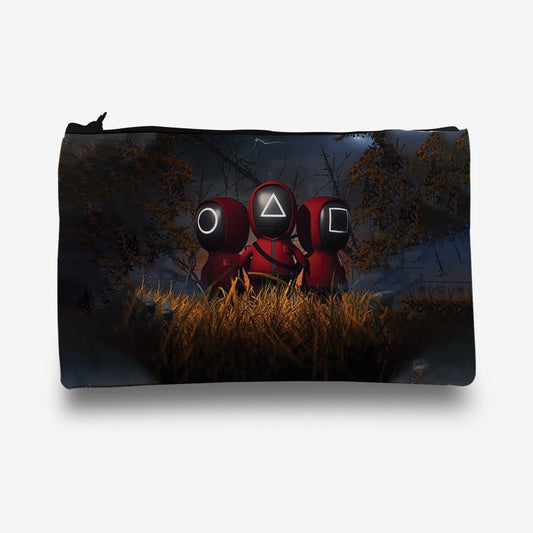 Traverse Squid Game pencil pouch for boys & girls. Digitally printed on Fabric with both sides printed