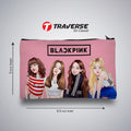 Black Pink Pencil Pouch (Digitally printed on Cloth)