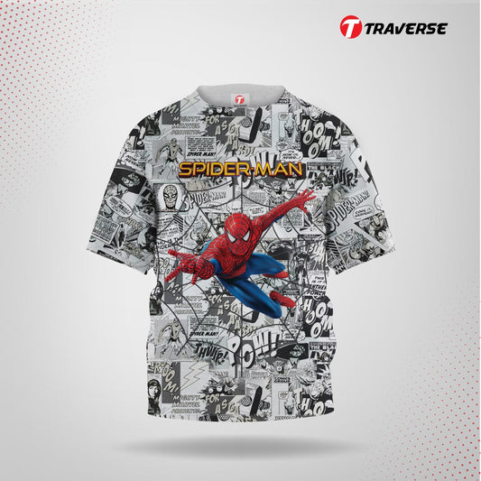 Spider Man Digitally Printed Fashion T-shirts for Kid's by Traverse