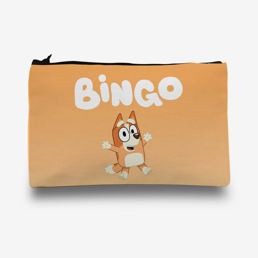 Traverse Bingo Bluey pencil pouch for boys & girls. Digitally printed on Fabric with both sides printed