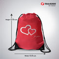 Heart Printed Drawstring Bag