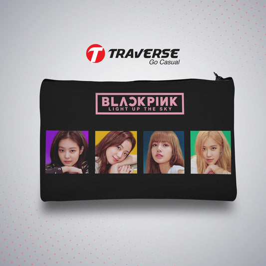 Black Pink Pencil Pouch (Digitally printed on Cloth)