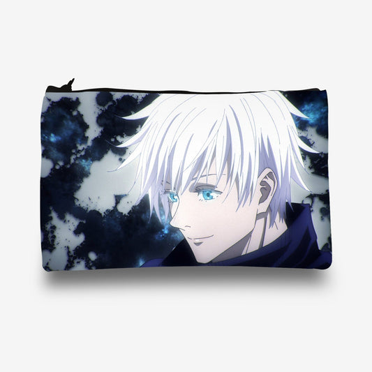 Traverse (Goju Satoru Anime, Jujutsu, Art) Pencil pouch for Boys & Girls. Printed on Fabric.