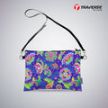 Girl Floral Pouch - (Digitally printed on Cloth) With Shoulder Strap.