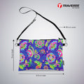 Girl Floral Pouch - (Digitally printed on Cloth) With Shoulder Strap.