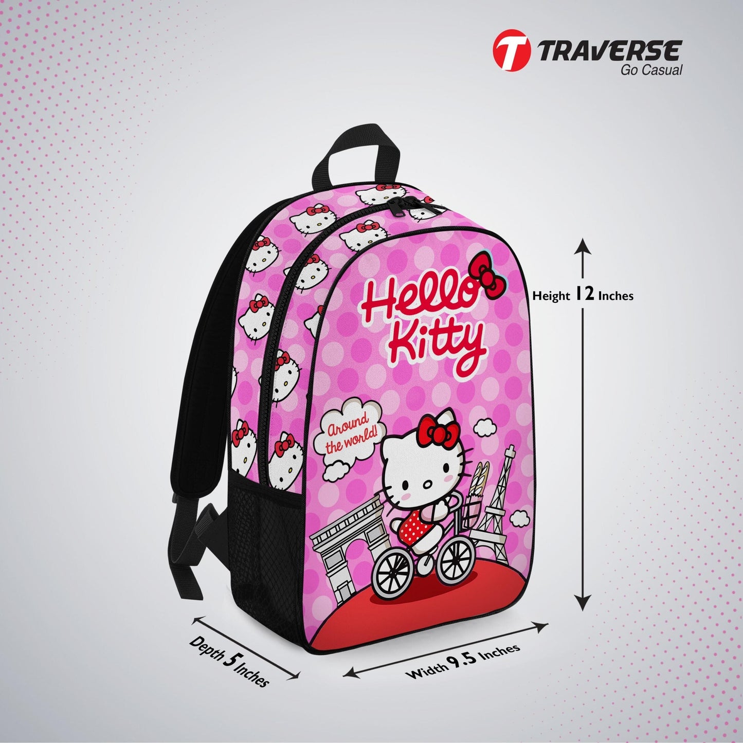 Kids Bag- Hello Kitty , Backpack for Kindergarten (KG), Pre-school classes. Allover printed