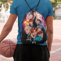 BTS Drawstring Bag with quality strings- Digitally printed by Traverse on strong polyester fabric