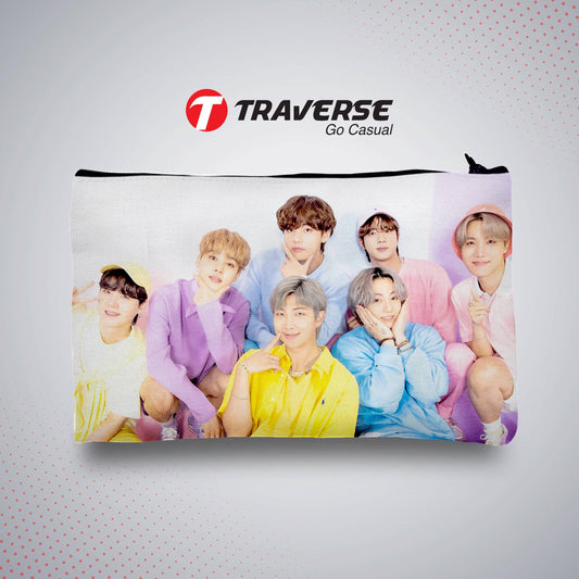 BTS Pencil Pouch- Digitally Printed on Fabric by Traverse
