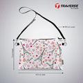Girl Paris Heart design - Pouch (Digitally printed on Cloth) with shoulder strap