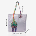 Traverse Canvas (Giraffe )Printed Tote Bag for Women by TRAVERSE- Market Bag, Cute Tote Bag Aesthetic Purse, Handbag for Work, Book Bag, Accessories, Supplies, Office, School - 16x15 Inches