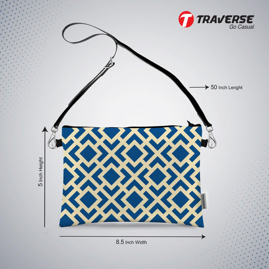 Girl Abstract design - Pouch (Digitally printed on Cloth) with shoulder strap
