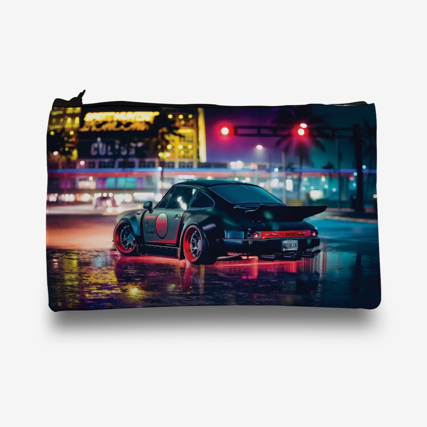 Traverse car pencil pouch for boys & girls. Digitally printed on Fabric with both sides printed
