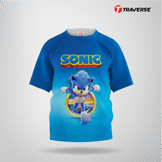 Sonic Digitally Printed Fashion T-shirts for Kid's by Traverse