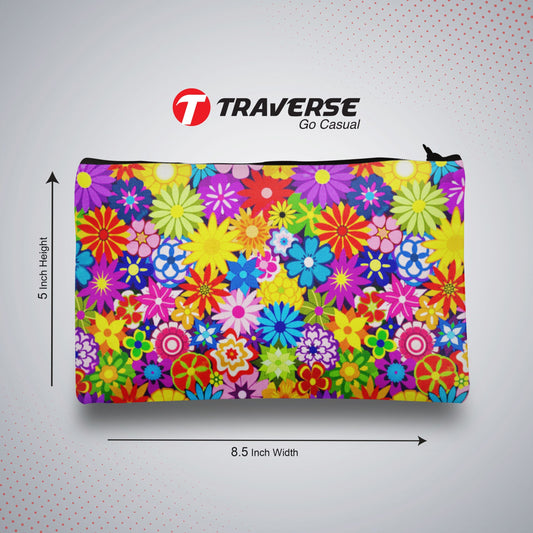 Floral Pencil Pouch For Girls (Digitally printed on Cloth)