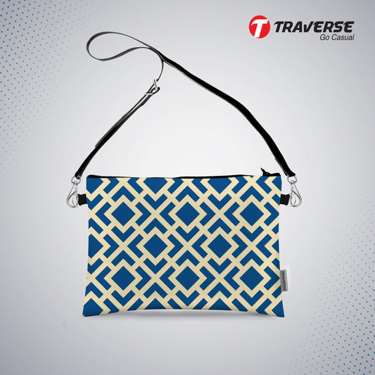 Girl Abstract design - Pouch (Digitally printed on Cloth) with shoulder strap