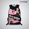 Traverse Black Pink Bags For Boys & Girls. Digitally printed on Fabric with latest technology. Dual Compartment large backpack
