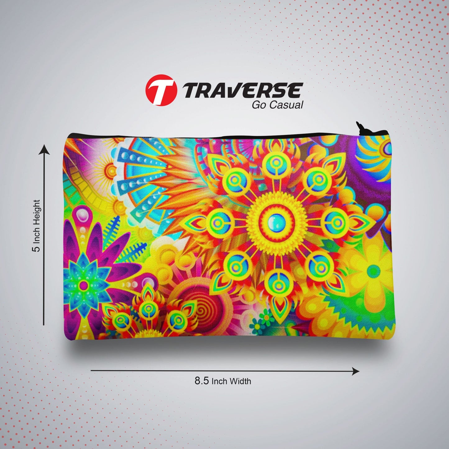Floral Pencil Pouch For Girls (Digitally printed on Cloth)