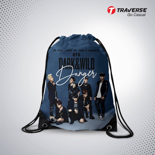 BTS Digitally Printed Drawstring Bag