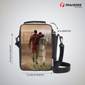 Traverse Ronaldo Lunch Bag with option to carry water bottle- Digitally printed and manufactured by Traverse