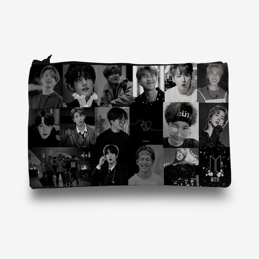 Traverse BTS (KPOP) pencil pouch for boys & girls. Digitally printed on Fabric with both sides printed