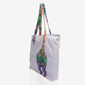 Traverse Canvas (Giraffe )Printed Tote Bag for Women by TRAVERSE- Market Bag, Cute Tote Bag Aesthetic Purse, Handbag for Work, Book Bag, Accessories, Supplies, Office, School - 16x15 Inches