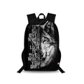 Traverse Wolf Bags For Boys & Girls. Digitally printed on Fabric with latest technology. Dual Compartment large backpack
