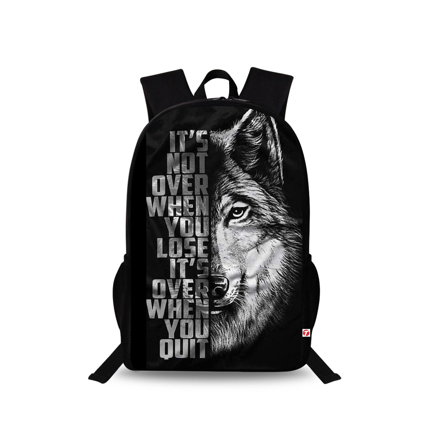 Traverse Wolf Bags For Boys & Girls. Digitally printed on Fabric with latest technology. Dual Compartment large backpack