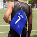 Blue Ronaldo Drawstring Bag(Eyelet)