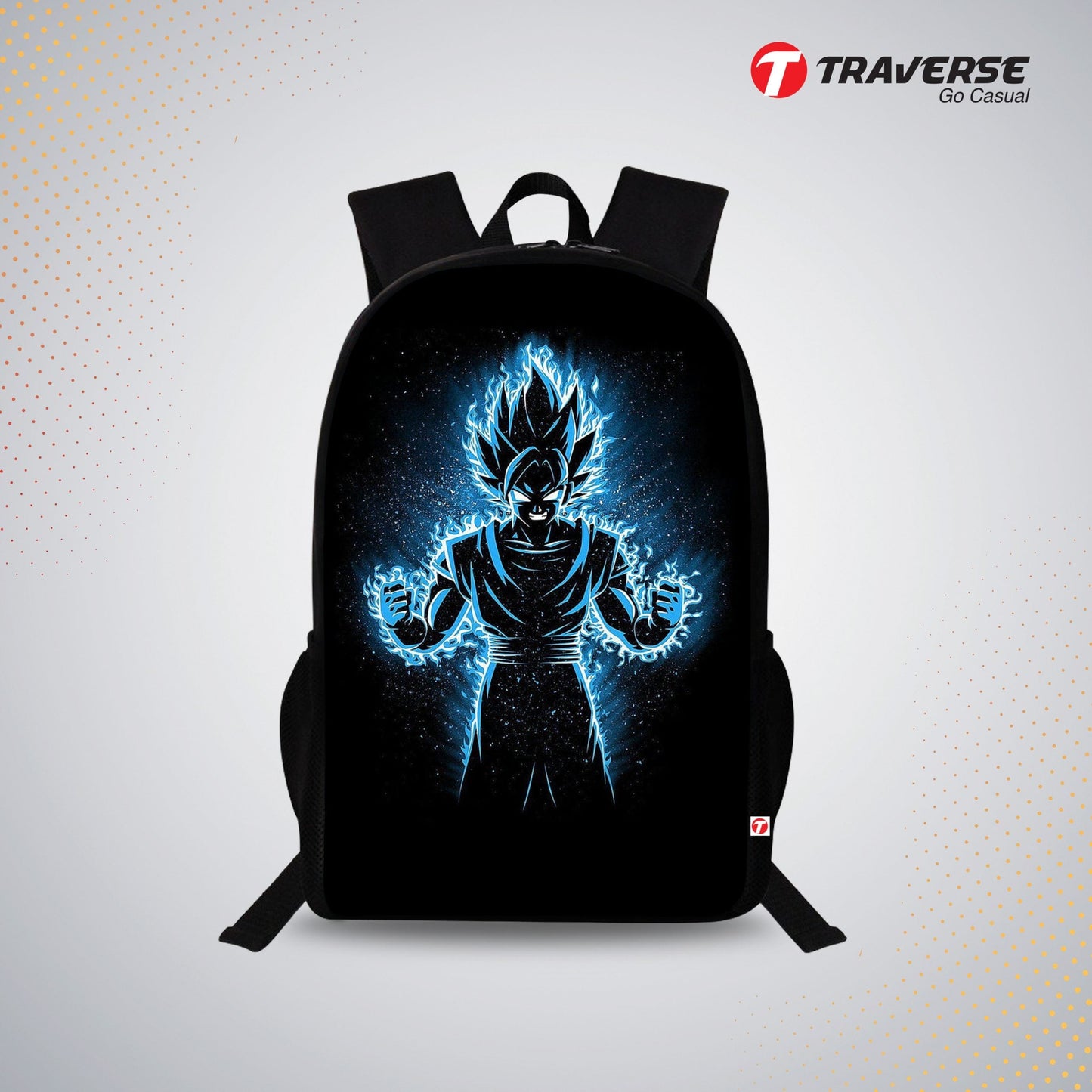 Traverse Dragon Ball Bags For Boys & Girls. Digitally printed on Fabric with latest technology. Dual Compartment large backpack