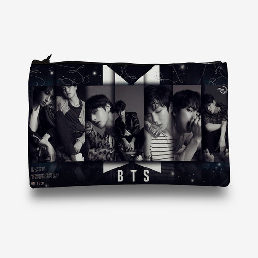 Traverse BTS (KPOP) pencil pouch for boys & girls. Digitally printed on Fabric with both sides printed