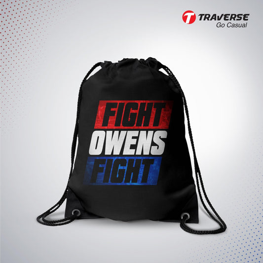 Fight Own's Fight Digitally Printed Drawstring Bag